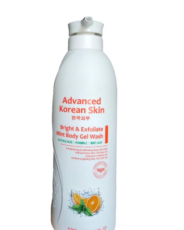 ADVANCED KOREAN SKIN BRIGHT AND EXFOLIATE MINT BODY GEL WASH- 1200ML