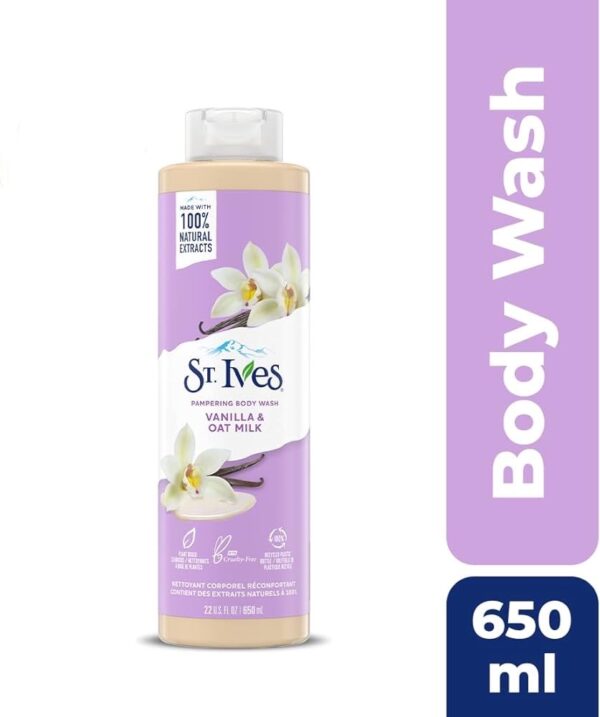 St Ives Pampering Body Wash Vanilla and Oat Milk 650ml