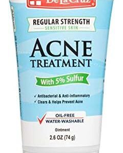 De La Cruz acne treatment with 5% sulfur 2.6 OZ(74g)