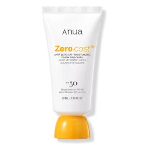 ANUA Zero-Cast Moisturizing Finish Sunscreen SPF 50 (50ml)
