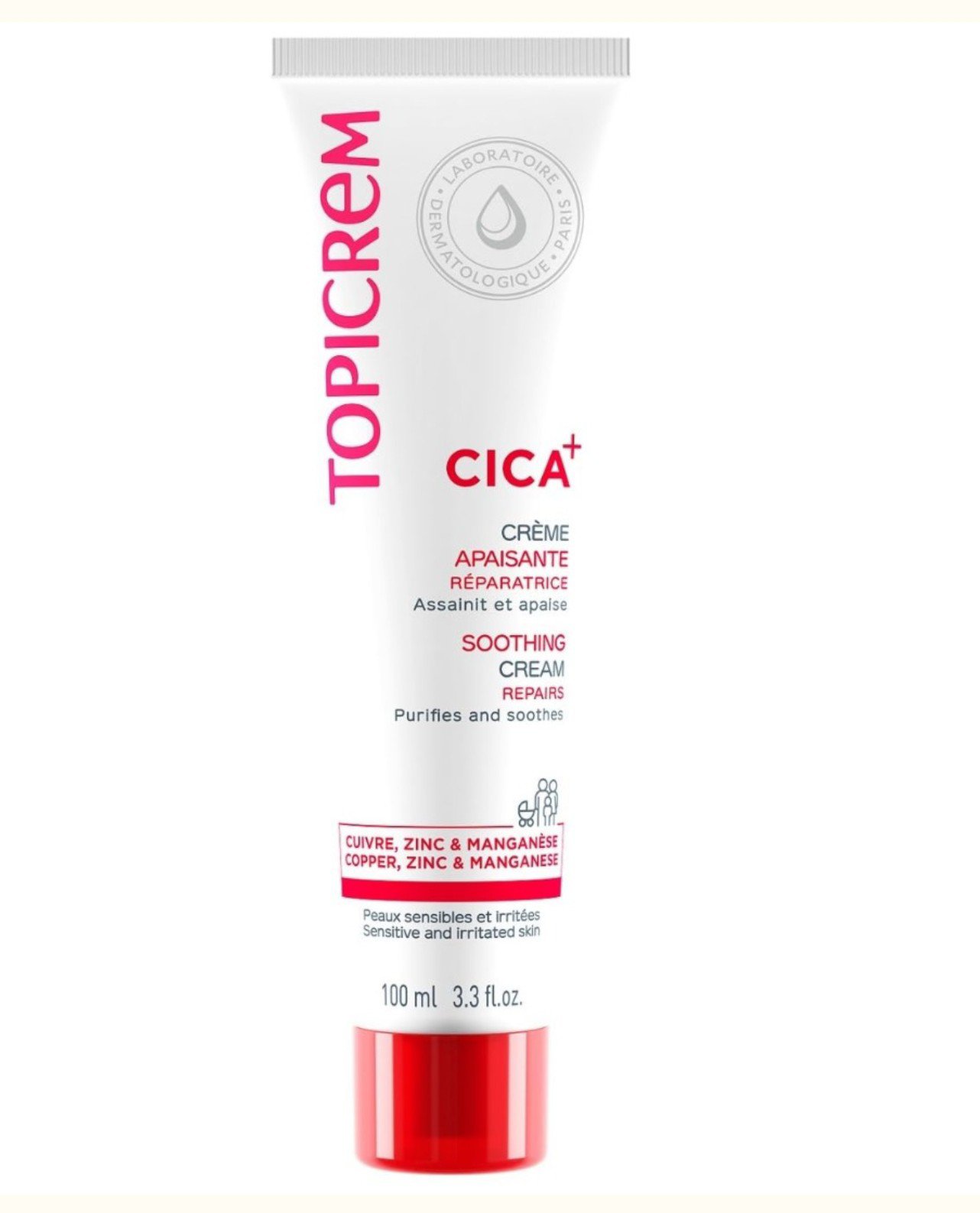 Topicrem Cica+ Soothing Cream 3.3fl oz 100ml