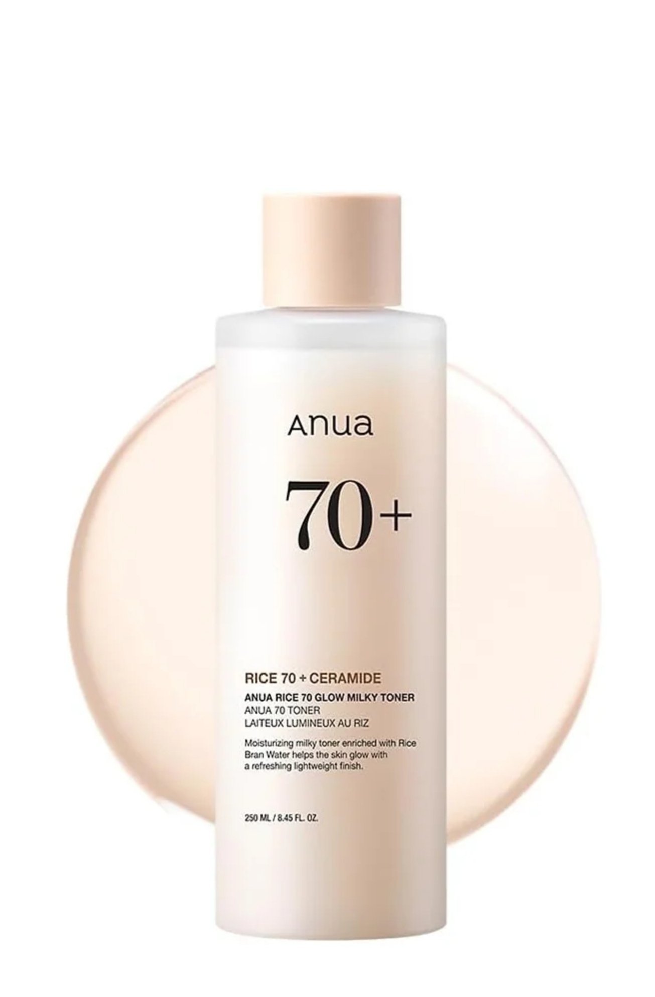 Anua Rice 70+ Ceramide Glow Milky Toner (250ml)